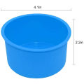 Silicone Mini Cake Molds 4 Inch Round Baking Pan Non-Stick Silicone Baking Mold Bakeware Pan Reusable Blue, Set of 6. 