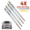 motors 4Pcs Dual Core Diesel Heater Glow Plugs Replacement Fit For Toyota 2.0 D-4D. 