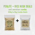 0.5kg – 8kg | Perlite & Rice Husk Deal | Soil Aeration Combo | For Ultimate Drainage, Root Growth & Moisture Retention | Ideal for Potting Mix, Succulents & Cuttings | Mix with Cocopeat, Compost, Vermicompost & Potting Mix | 0,5kg, 1kg, 2kg, 3kg, 5kg, 8kg. 