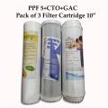 3 In 1 Bundle Offer ( PPF-5 + GAC + CTO Water Filter Cartridge ). 