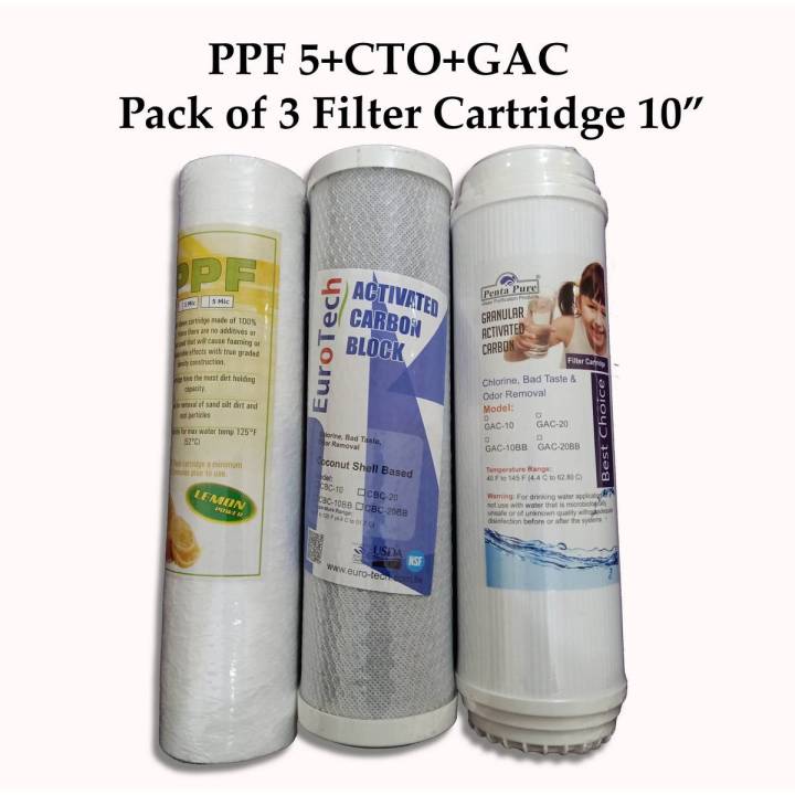 3 In 1 Bundle Offer ( PPF-5 + GAC + CTO Water Filter Cartridge )