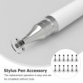 12Pc Stylus Pen Replacement Disc Nib Universal Capacitive Touch Pen Tip Pencil Replace Plug Phone Tablet Stylus Head Accessories. 