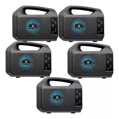 Solar speaker with LED lights and built-in flashlight KTS-1261