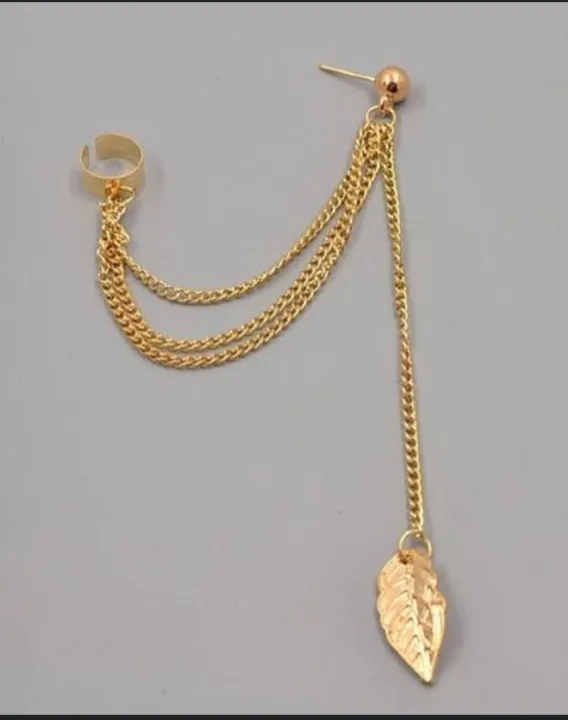 Flower%20Leaf%20Stud%20Ear%20Cuff%20Clip%20On%20Earings%20For%20Girls%20Stylish%20Ear%20Rings%20New%20jewellery%20for%20girls%20-%20Image%205