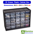 25 Drawer Wall Mounted Plastic Cabinet Box Electronic Components Box Medicine Box Jewelry Box by Electrica. 