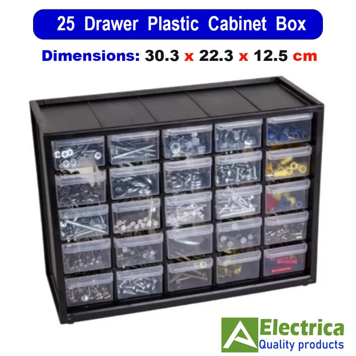 Volder%2025%20Drawer%20Wall%20Mounted%20Plastic%20Storage%20Cabinet%20Electronic%20Components%20Organizer%20Jewelry%20&%20Medicine%20Box%20Black%20White%20by%20Electrica%20-%20Image%205
