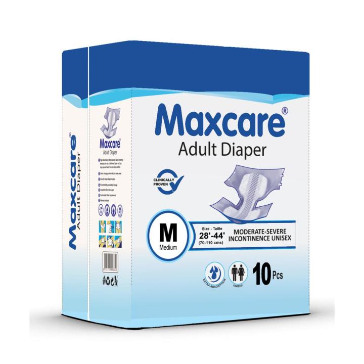 Maxcare Adult Diaper Medium-10 Pcs