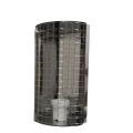 Street Light Bulb Cover (Stainless Steel)-Size (6" x 8")-Silver Color-Bulb Holder Equipped. 