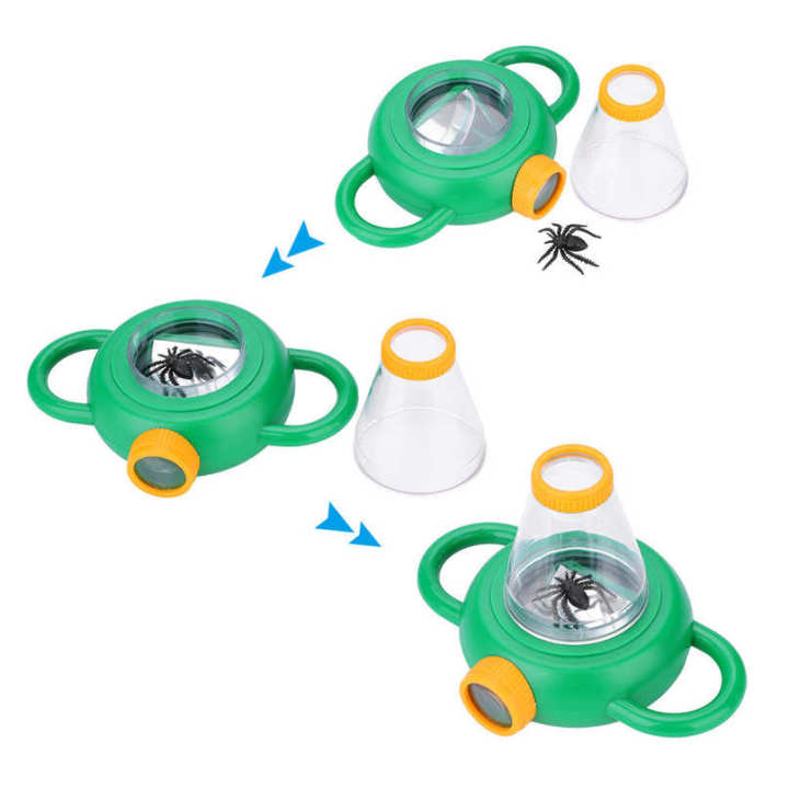 Two Way Insect Bug Viewer Educational Toys 4x Magnification for Kids Children