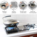 Stove Protector Cover Liner, Pack of 4 Gas Hob Protectors - Non-Stick Aluminum Reusable Gas Stove Burner Cover Sheet, Safe Protective Foil Kitchen Accessory. 