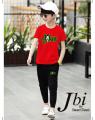 Summer Kids The Joker Printed Tracksuit Half Sleeves Round Neck T shirt With Trouser Tracksuit for Kids. 