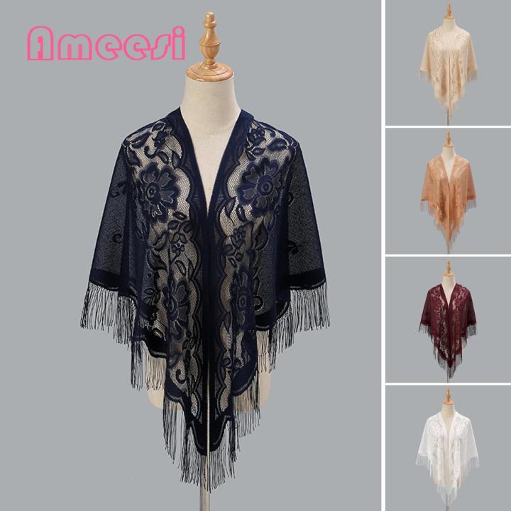 Ameesi Summer Prom Scarf Solid Color Elegant Lady Women Party Shawl