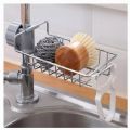 Soap Dish Holder Kitchen Sink Shelving Stainless Steel Faucet Drain Rack Cleaning Utensils Storage Organizer Kitchen Accessories. 