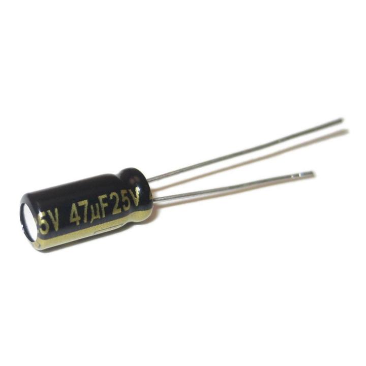 50 Pcs Aluminum Electrolytic Capacitors 47uF 25V Capacitor