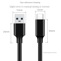 USB3.2 10Gbps Type C Cable USB C SSD Hard Disk Cable PD 60W 3A Quick Charge 3.0 ,1M. 