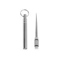 Travel Durable Portable with Holder Outdoor EDC Tool Toothpick Metal Toothpick Fruit Fork. 