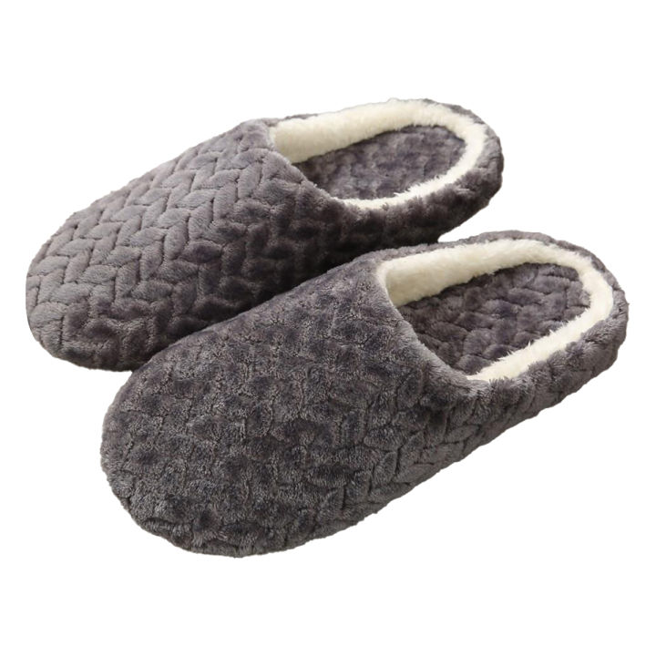 【ALLGOOD】Women's House Slippers Slip-On Anti-Skid Flower Indoor Casual Shoes Snow Slipper
