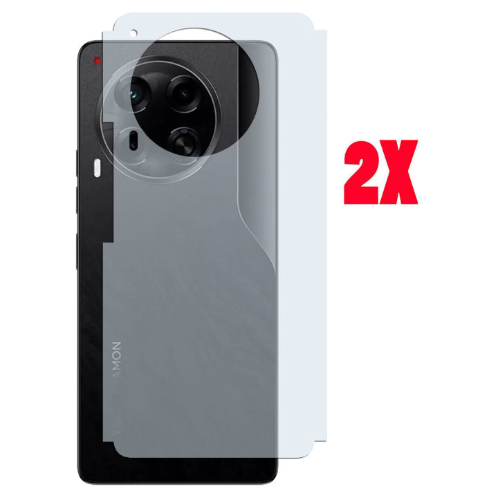 Tecno Camon 30 Back Protector Carbon Fiber Matte Soft Skin Sheet For Tecno Camon 30 - 2Pcs