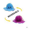 Reversible Octopus Plush Happy and Angry Face Mood Double-sided Pendant Plush Toy Kids Birthday Gift Tiktok. 