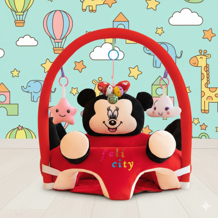 Baby Sofa Support Seat Cover, Plush Baby Feeding Chair Cartoon