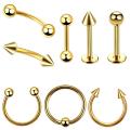 【beauty code】8Pcs/Set Stainless Steel Nose Ear Piercing Helix Piercing 5 Colors Body Jewelry. 