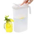 1.8L Fridge Jugs with Lids, Plastic Juice Pitcher, Large Capacity Hot Cold Water Carafe with Leak Proof Beverage Handle, Airtight Door Water Jug Container. 