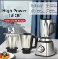 SILVER CREST STAINLESS STEEL 3-IN-1 JUICER BLENDER GRINDER MACHINE: MULTI-FUNCTION JUICER, BLENDER WITH PULSE, AND PRECISION GRINDER FOR FRUITS, VEGETABLES, COFFEE BEANS, NUTS, AND SPICES. 