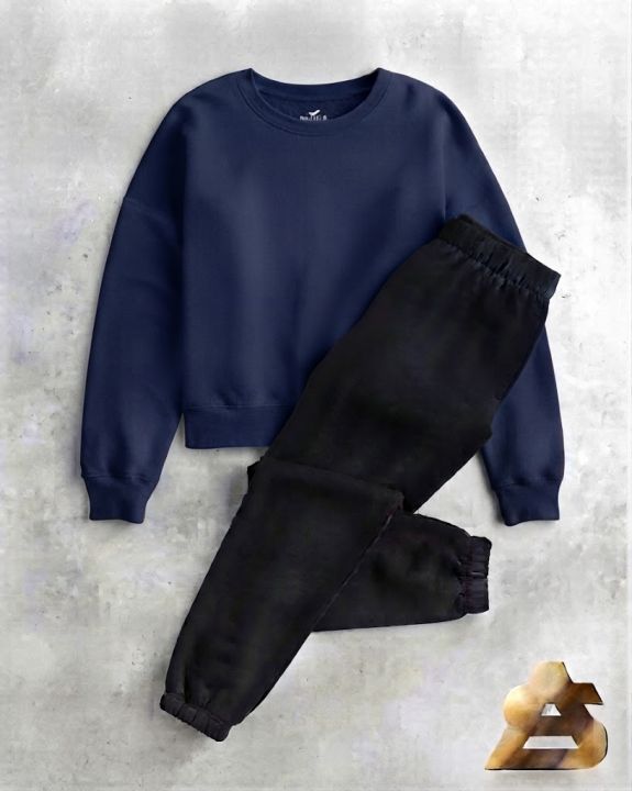 Winter%20%20Sweatshirt%20And%20Trouser%20Casual%20Loose%20Fleece%20Pullover%20Tracksuit%20For%20Women%20And%20Girls%20-%20Image%202