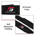 Sports Factory - Weight Lifting Belt gym exercise belt for Men and Women 6 Inch Nylon Neprene padded Weight Lifting Core & Lower Back Support Workout Waist Belt for Weightlifting Fitness WITH Free Straps. 