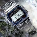Pack of 2 Vintage Silver/Golden Classic Digital Wrist Watch. 