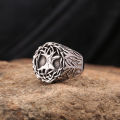 Viking Jewelry Wholesale Stainless Steel Mens Ring Norse Jewelry Viking Yggdrasil Tree Of Life Ring Viking Ring. 