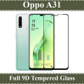 Oppo A31 Full Black 9D|5D|6D|10D|11D|21D Tempered Glass Screen Protector Full Glue Edge To Edge For Oppo A31. 