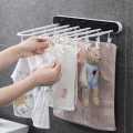 Multi-Functional Folding Clothes Rack Multi-Clip Hanger Window Drying Socks and Baby Clothes Hanger. 