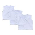 Pack Of 3 Pieces Newborn Inner Sleeveless Vest Banyan In Cotton Stuff - Born Baby For 0-9 Months - White. 