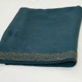 LADIES SUMMER SHAWL PURE FARMAL STAFF ONE SIDE STONE DESIGN COLOUR (BLUE). 