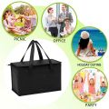 [Featured] Reusable Thermal Insulated Cooler Bags For Food Storage / Large Shopping Bag With Zipper / Foldable Washable Food Delivery Bag. 