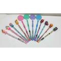 12 Pcs Stylish Pencils with Cartoon Shape and game top for Kids.. 