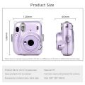 Clear Camera Case Bag For Fujifilm Instax Mini 8/8+/9 Mini 7s 7c 11 Instant Transparent Film Camera Crystal Shockproof Cover Box with Rainbow Shoulder Strap. 