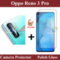 Oppo Reno 3 Pro Tempered Glass Screen Protector Polish Glass + Back Camera 9H Gorilla Flexible Protector For Oppo Reno 3 Pro. 