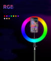 MJ26 10 Inch RGB Led Ring Light With PHONE HOLDER Circle Ring Selfie Led Photographic Studio Light For Youtube Live Show. 