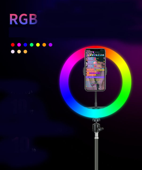 RGB%20LED%20Ring%20Light%20with%20Mobile%20Phone%20Holder%2026cm%20(10%20inch)%E2%80%93%20Adjustable%20Soft%20Light%20for%20Selfie,%20TikTok,%20YouTube,%20Makeup%20&%20Live%20Streaming%20-%20Image%204