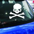 2PCs (White) Ghost evil spirit night skull car stickers, Bike Decoration Vinyl Decals, Car Accessories, Stickers for Car, Car Modification, Car Decoration By Sticker Saloon. 