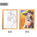 Night Light Witch Journey, Irena Periphery Light Painting, Luminous Decorative Painting, Anime Sketch Creative, LED Gift. 