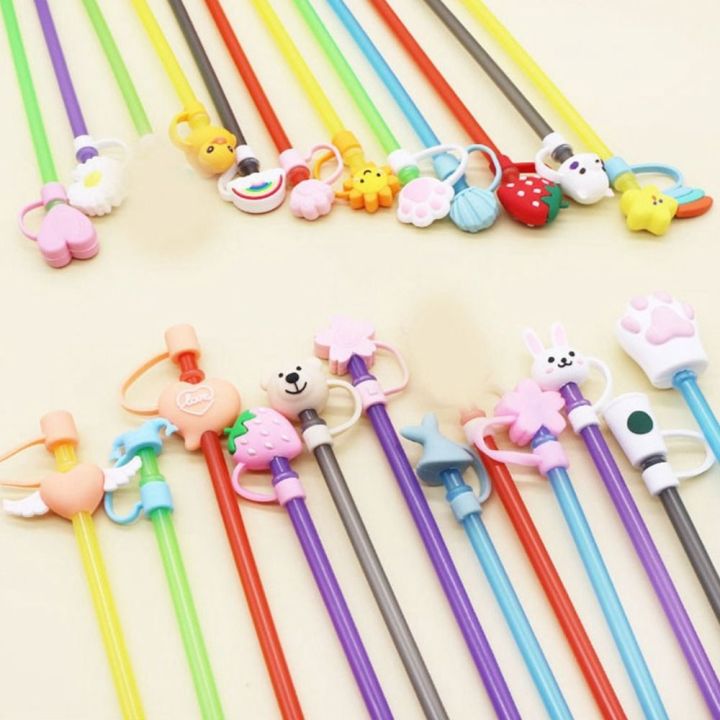 Cartoon Silicone Dust-proof Splash Proof Straw Sealing 6-8mm Straw Plug Plugs Cover Straw Tips Cup Accessories