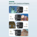Vention 20W universal travel adapter international adaptor 2 pin to 3 pin converter USB C Fast Charging china to singapore power plug for iPhone 16 Laptop indonesia south africa thailand new zealand korea us to eu multi plug socket uk Type C Charger. 