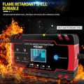 Car Battery Charger 12V/24V Fast Charging Intelligent Pulse Repair Charger LCD Display AGM GEL Lead-Acid For Auto Motorcycle. 