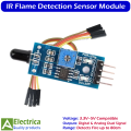 IR Flame Sensor Fire Detection Module 3.3–5V for Arduino Raspberry Pi DIY Robotics with Jumper Wires by Electrica. 
