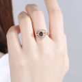 Adjustable Size Heart Shaped Hidden Message I Love You 100 Languages Projection Ring Set. 