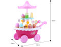 Sweet Candy Shopping Cart 39 Pieces Battery Operated Ice Cream Trolley Set Pretend Play toy for Kids. 