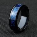 Blue Dragon Tungtsen Ring, Tungsten Metal Ring, Stunning Mens Ring, Tungsten Band.. 